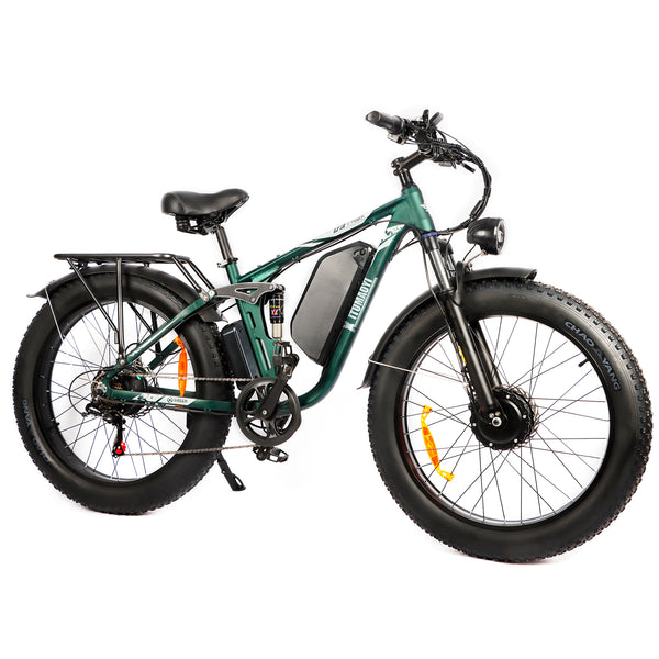 Xitumaoyi 26" Electric Mountain Bike for Adults, Peak 3000W Dual Motor Ebike with 23/25Ah Removable Battery & USB Port Electric Dirt Bike for Mountain, Snow, Forest, All-Terrain